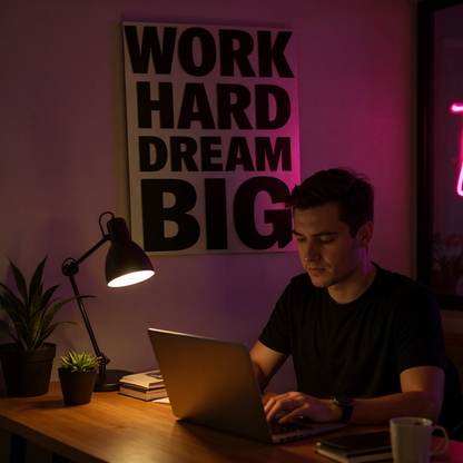 Tableau Motivation – Work Hard Dream Big