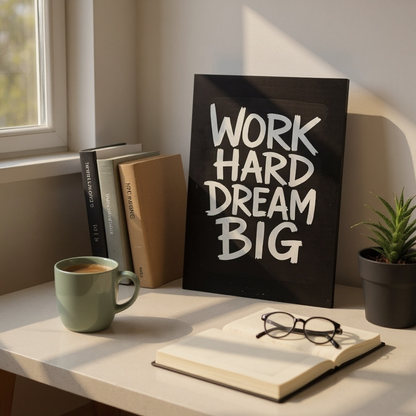 Tableau Motivation – Work Hard Dream Big